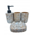 Set of 4 bathroom accessories Color Taupe