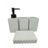 Set of 4 bathroom accessories Color White