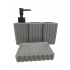 Set of 4 bathroom accessories Color Grey