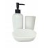 Set of 3 bathroom accessories Color White