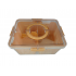 Food storage box, 31.5X24XH14.2CM Color Gold