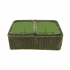 Lot de 3 boîtes de rangement en tissu Couleur Vert