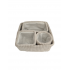 Lot de 4 boîtes de rangement en tissu Couleur Beige