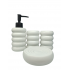 Set of 4 bathroom accessories Kleur Wit