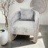 Fauteuil en velours, 75x82xH80CM - MIRA Couleur Gris