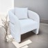 Fauteuil en velours, 75x82xH80CM - MIRA Couleur Blanc