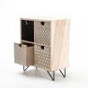 Petit Meuble Décoratif En Bois 16.5x18.5x28cm Small decorative 23x11.5x27.5cm wooden furniture