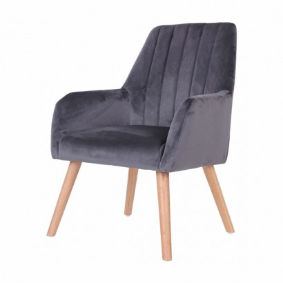 Chair with velvet armrests...