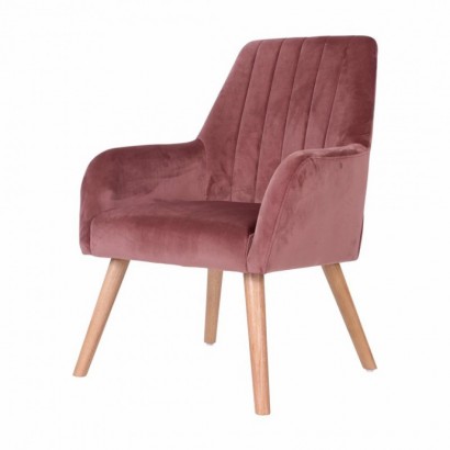 Chair with velvet armrests...