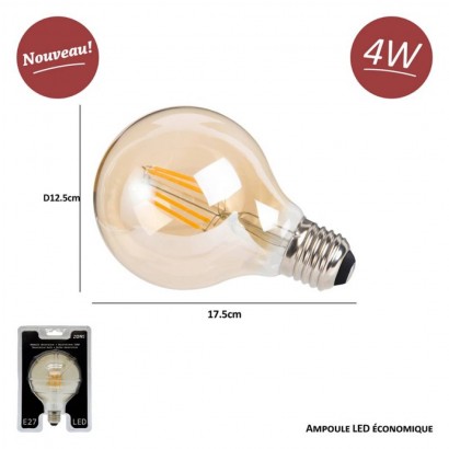 Ampoule avec filament LED et chargeur Solaire, idéal Déco de jardin, Posé  et suspendu