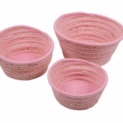 MALANG set of 3 baskets - Pink