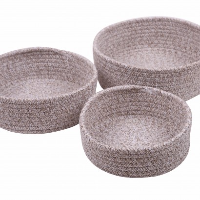 LOU set of 3 baskets - Brun
