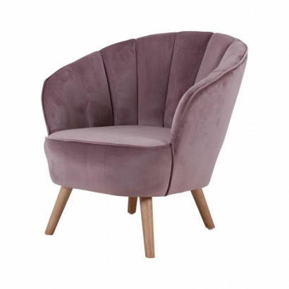 Velvet armchair JASPER - Pink