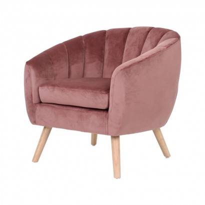 Velvet upholstered armchair...