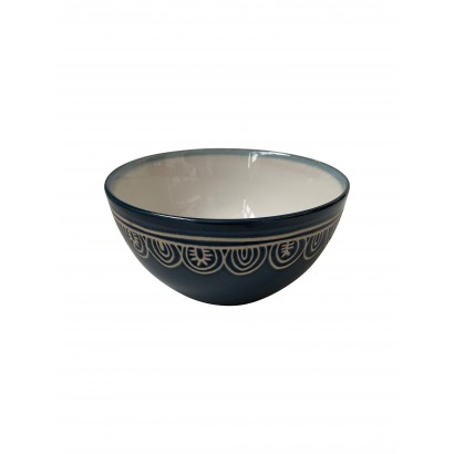 Blue ceramic bowl with...