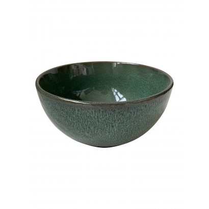 Green ceramic salad bowl,...