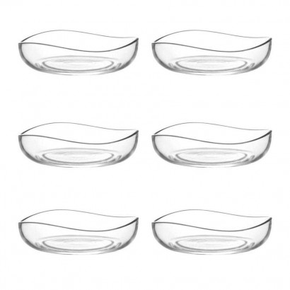 Set of 6 glass dish, D12cm,...