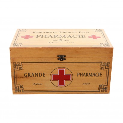 Wooden medicine box with...