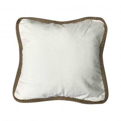 Plain fabric cushion with...