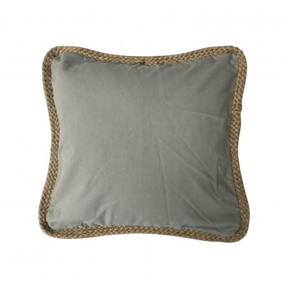 Plain fabric cushion with...