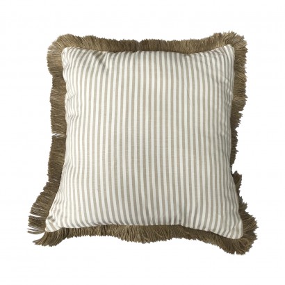 Striped fabric cushion with...
