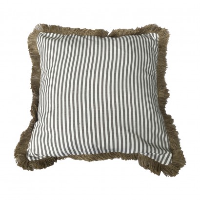 Striped fabric cushion with...