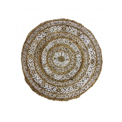 Round jute placemat with...