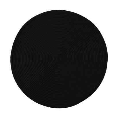 Round black placemat, D38CM