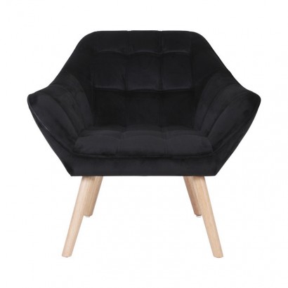 Upholstered velvet armchair...