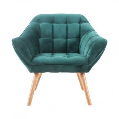 Upholstered velvet armchair...