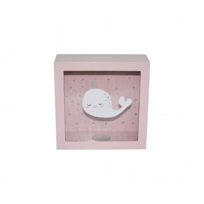 Pink/grey animal money box...