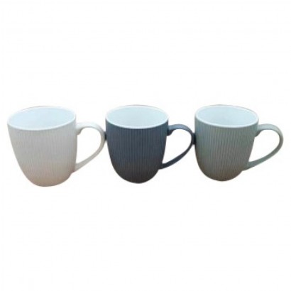 Set of 3 ceramic mugs with...