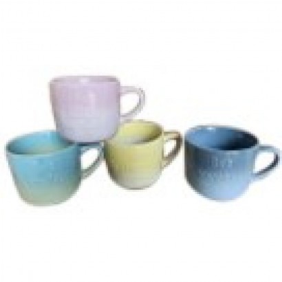 Set of 4 pastel colored...
