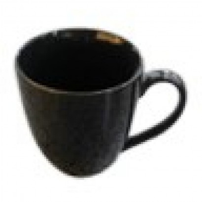 Plain black ceram mug, 350ml