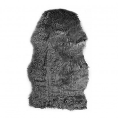 Fake fur rug, 60x120 cm - Grey