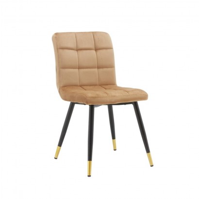 Velvet upholstered chair,...