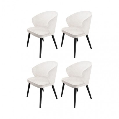 Set of 4 chairs with velvet...