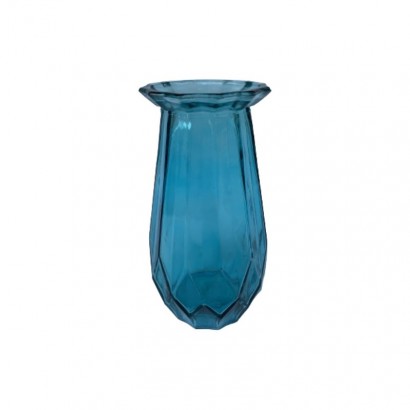 Glass vase, D10xH20CM - Blue