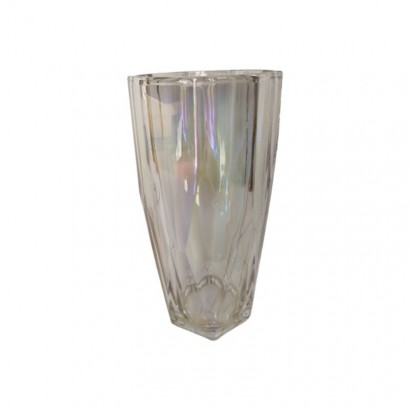 Colored glass vase,...