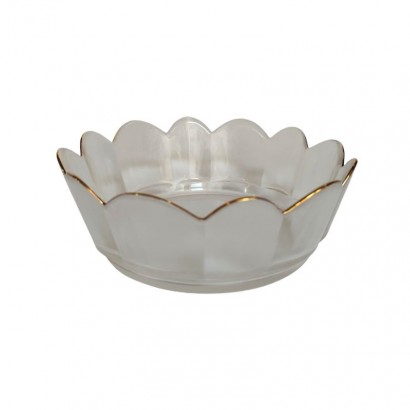 Glass salad bowl with...