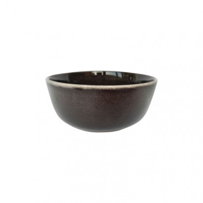 Black ceramic bowl, D15cm -...