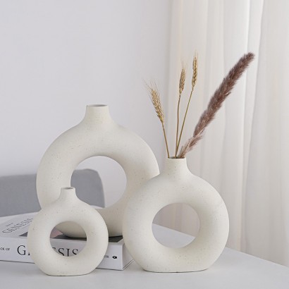White ceramic vase,...