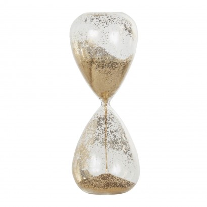 Glass hourglass with golden...