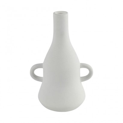 White ceramic vase, H23 cm