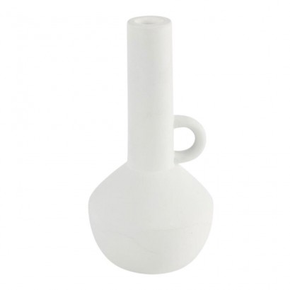 Witte keramische vaas, H23 cm