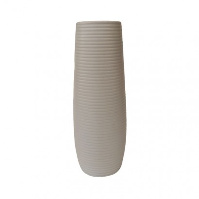 Ceramic vase D8xH30 cm - White