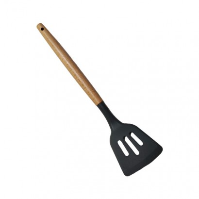 Silicone spatula, wooden...