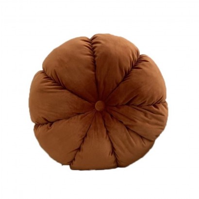 Pumpkin cushion, D45cm - Brown