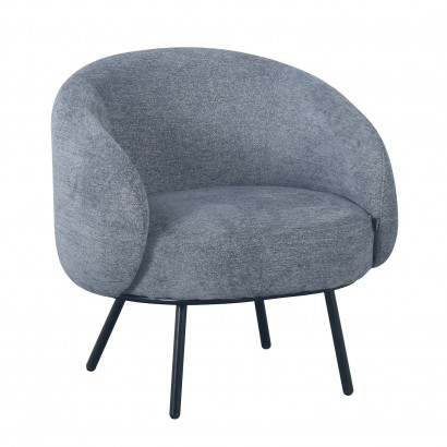 Round Club armchair in...