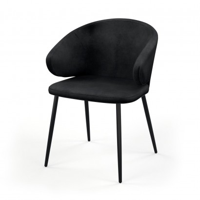 Fabric chair with black...